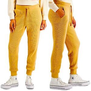 NWT Style & Co Icy Coffee Waffle-Knit Jogger Pants with Pockets Size XL